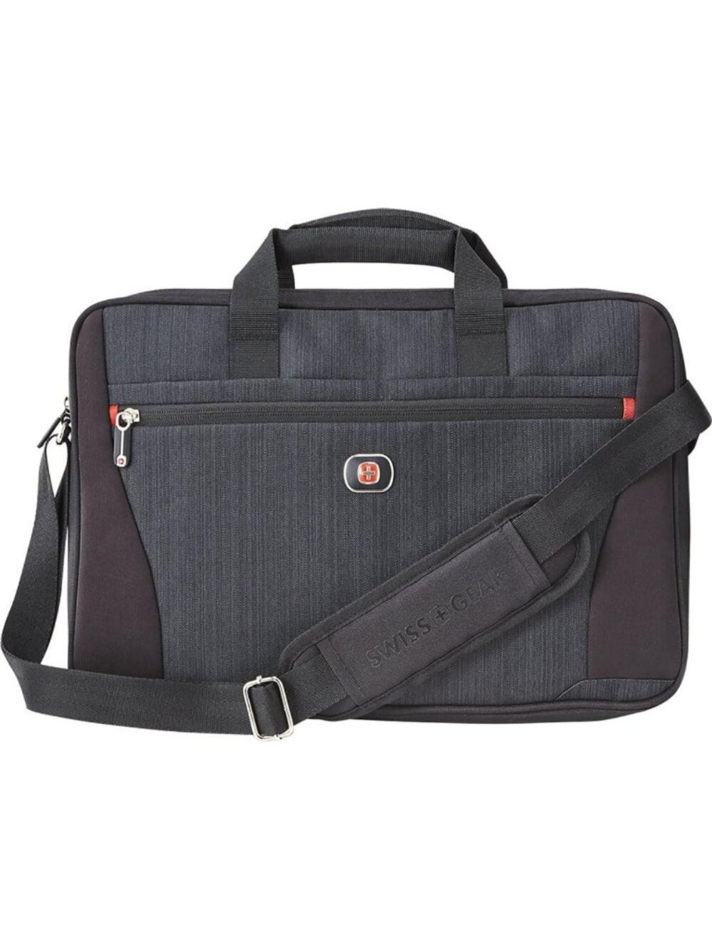 Stylish 16" Laptop Case in Blue Heather & Black - Durable, Lightweight